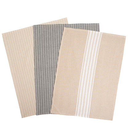 Utierka TRIO + HOLDER prúžky béžová sivá