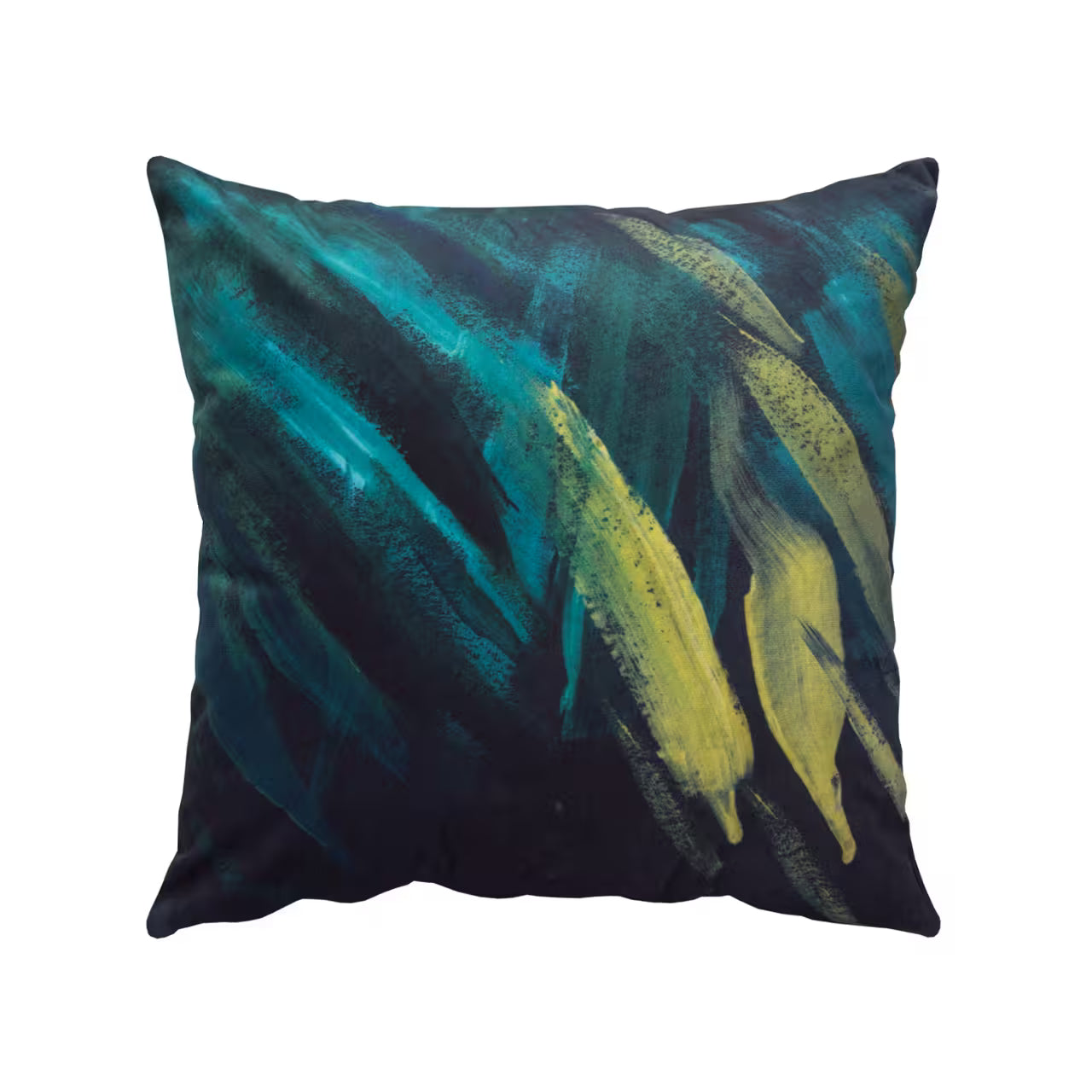 Dekoračný návlek VELVET flame tyrkysová žltá