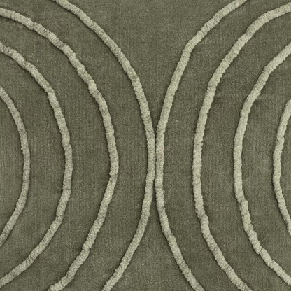 Dekoračný návlek COTTON VELVET polkruhy zelená