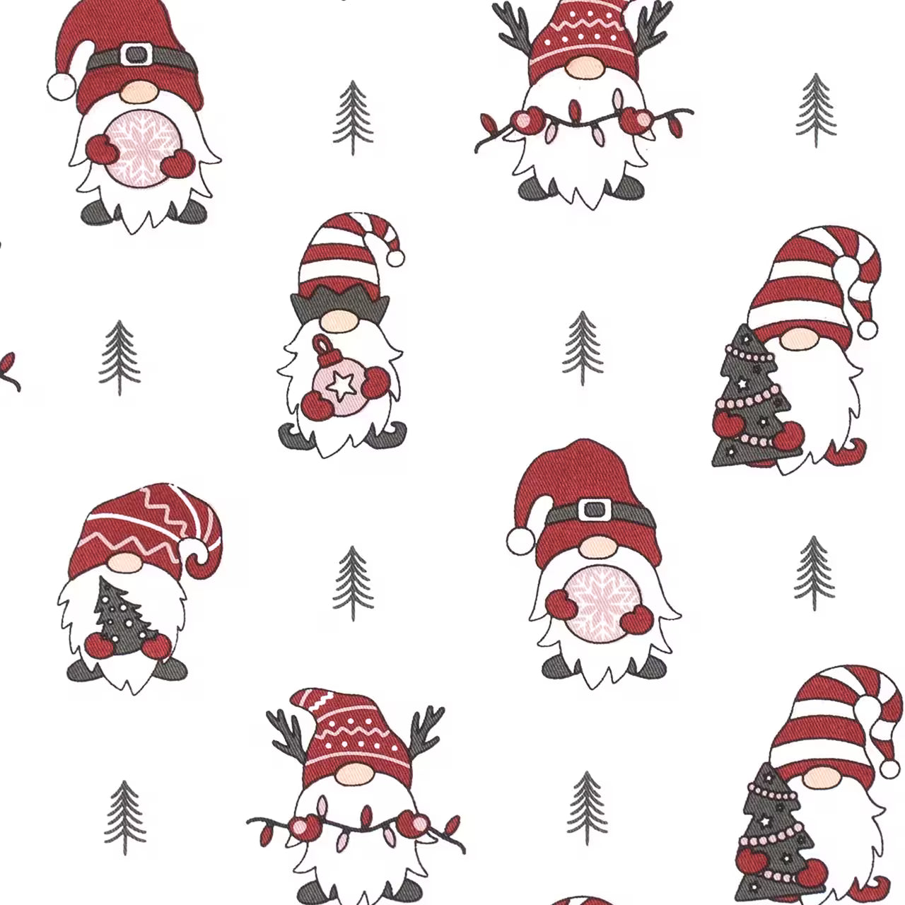 Utierka DEKORO vianoční elfovia biela červená