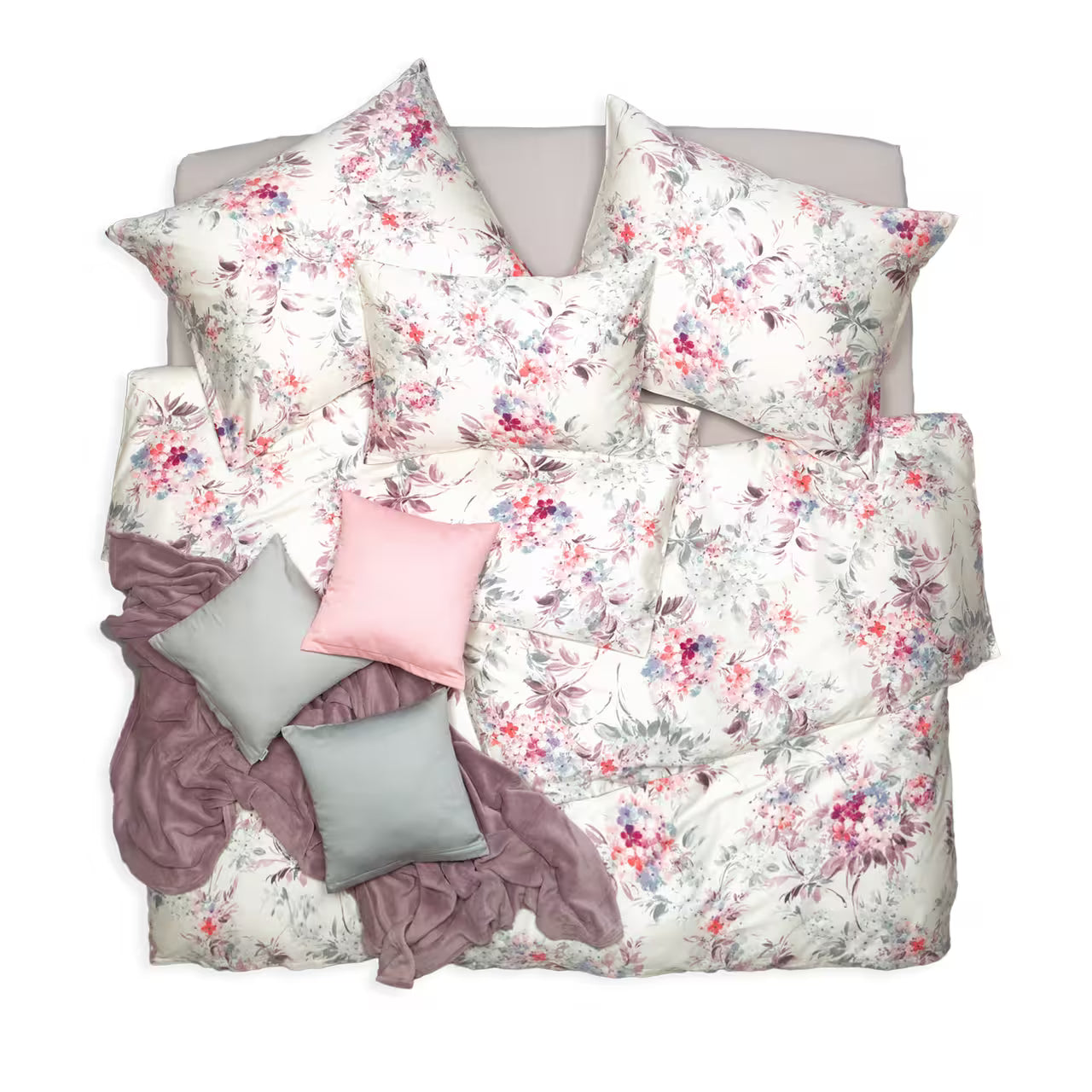 Obliečky SATÉN DESIGN violet smotanová