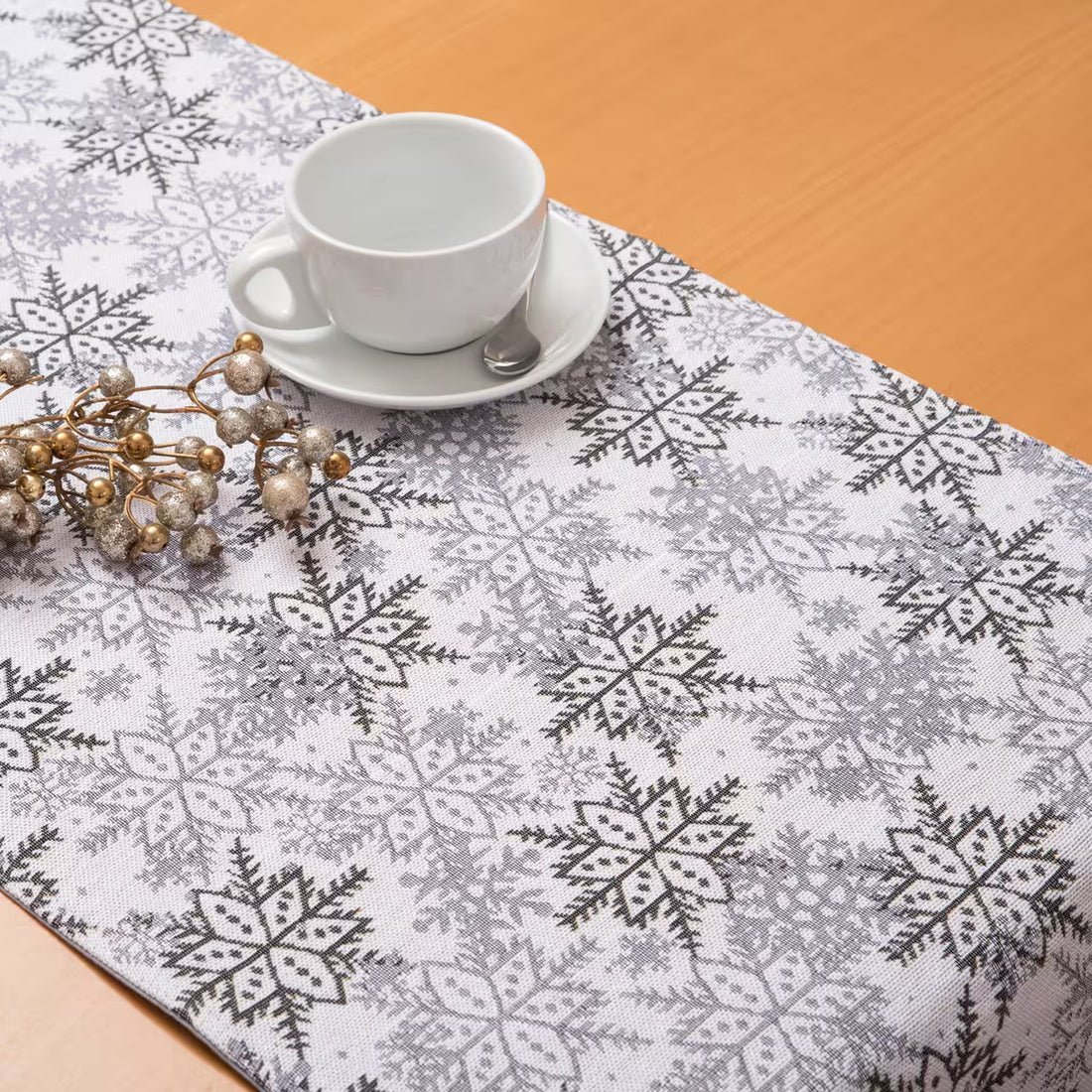 Prestieranie MOTIV vločky biela sivá