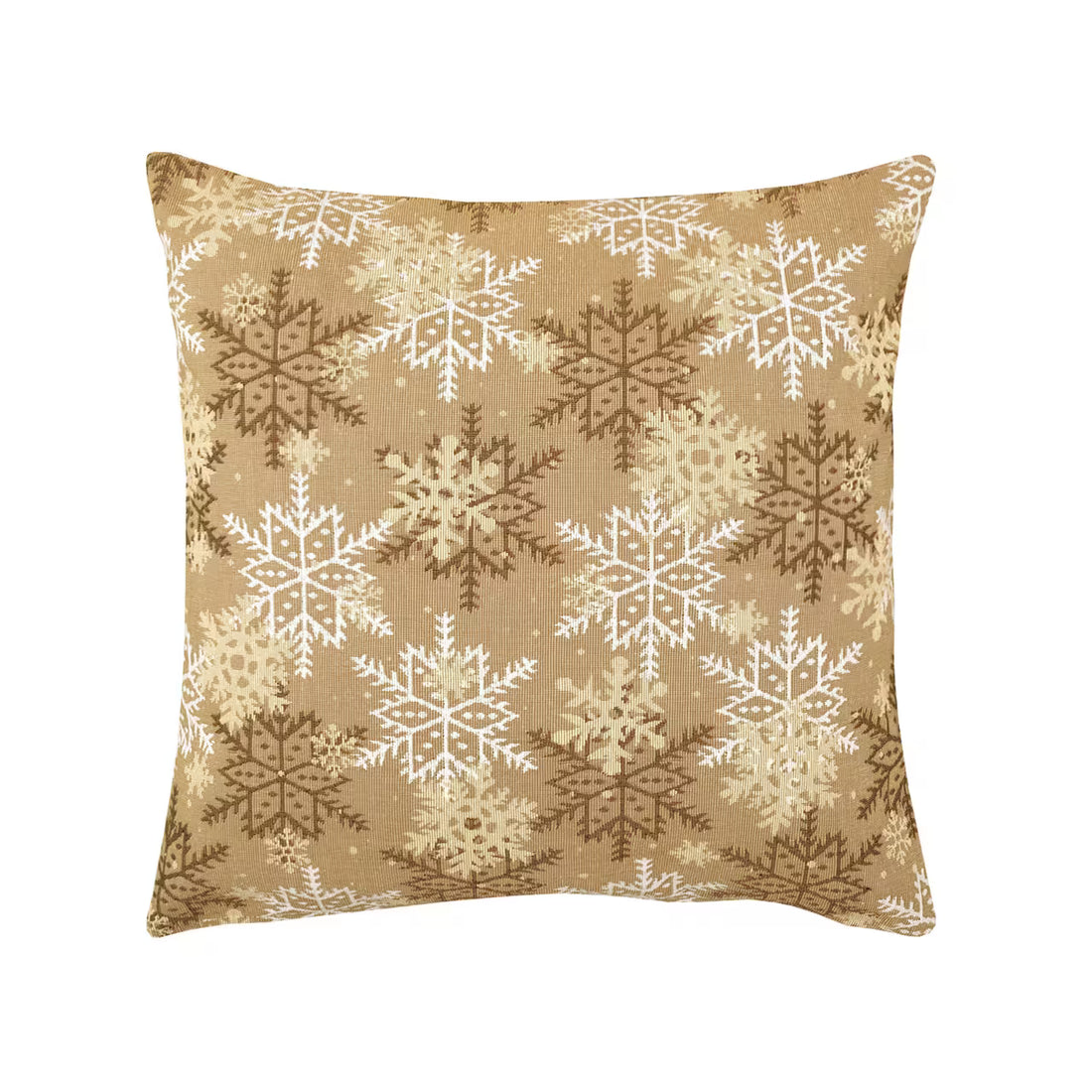 Dekoračný návlek MOTIV vločky béžová biela