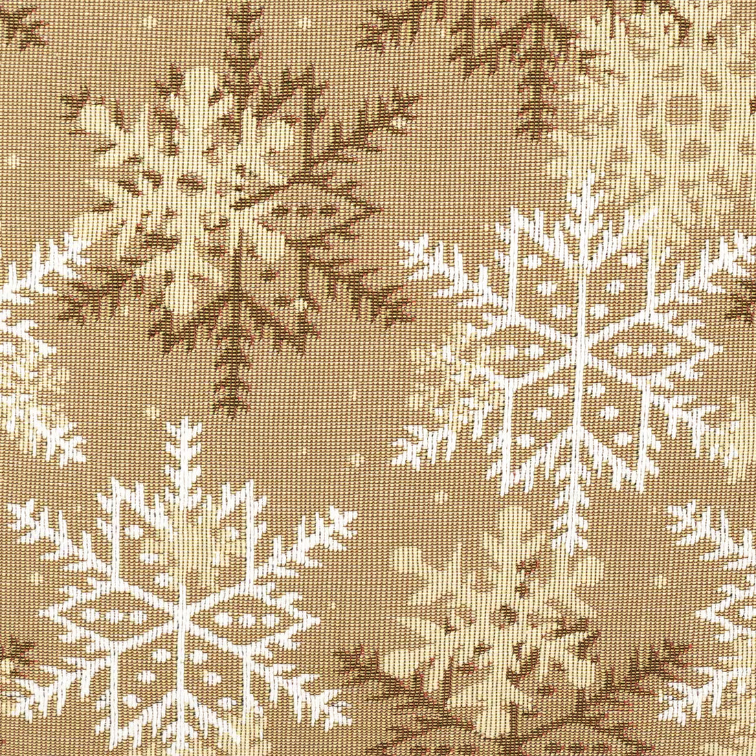 Dekoračný návlek MOTIV vločky béžová biela