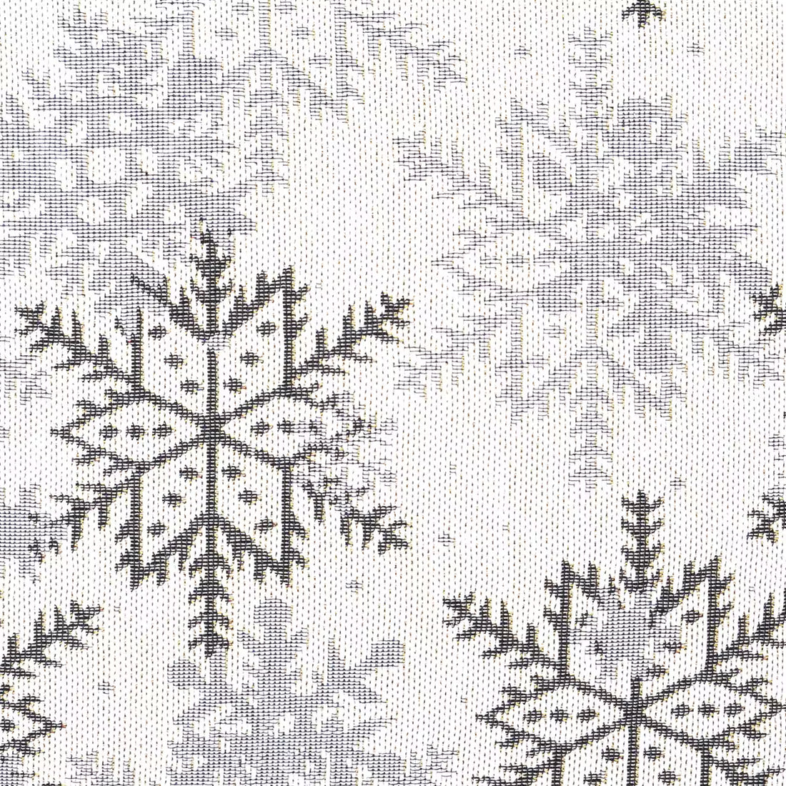 Dekoračný návlek MOTIV vločky biela sivá