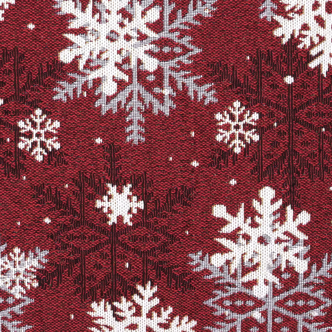 Dekoračný návlek MOTIV vločky červená biela