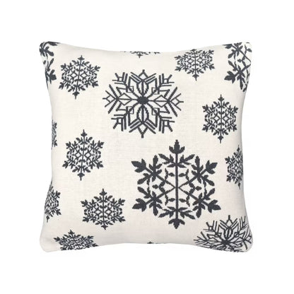 Dekoračný návlek pletený DESIGN vločky smotanová sivá