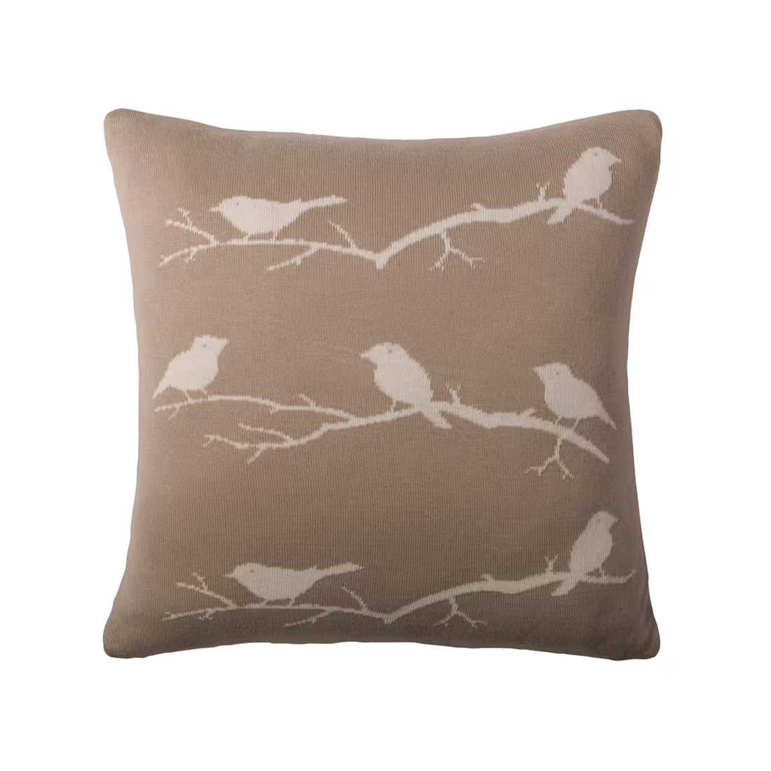 Dekoračný návlek pletený DESIGN vtáčiky béžová natur