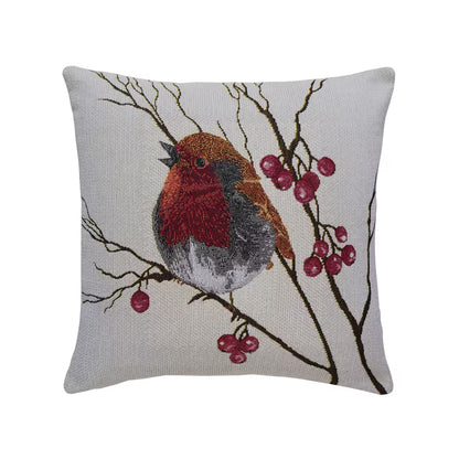 Dekoračný návlek MOTIV vtáčik smotanová