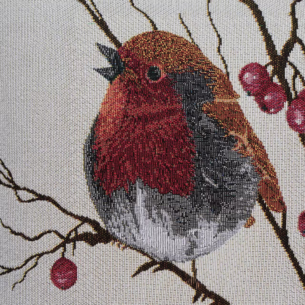 Dekoračný návlek MOTIV vtáčik smotanová