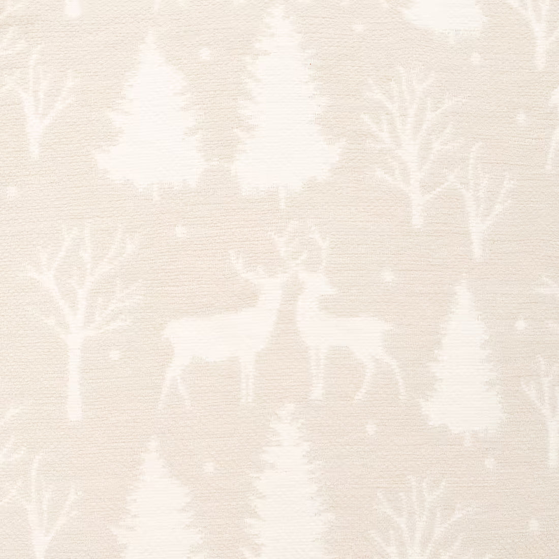 Dekoračný návlek WINTER stromy a soby béžová biela