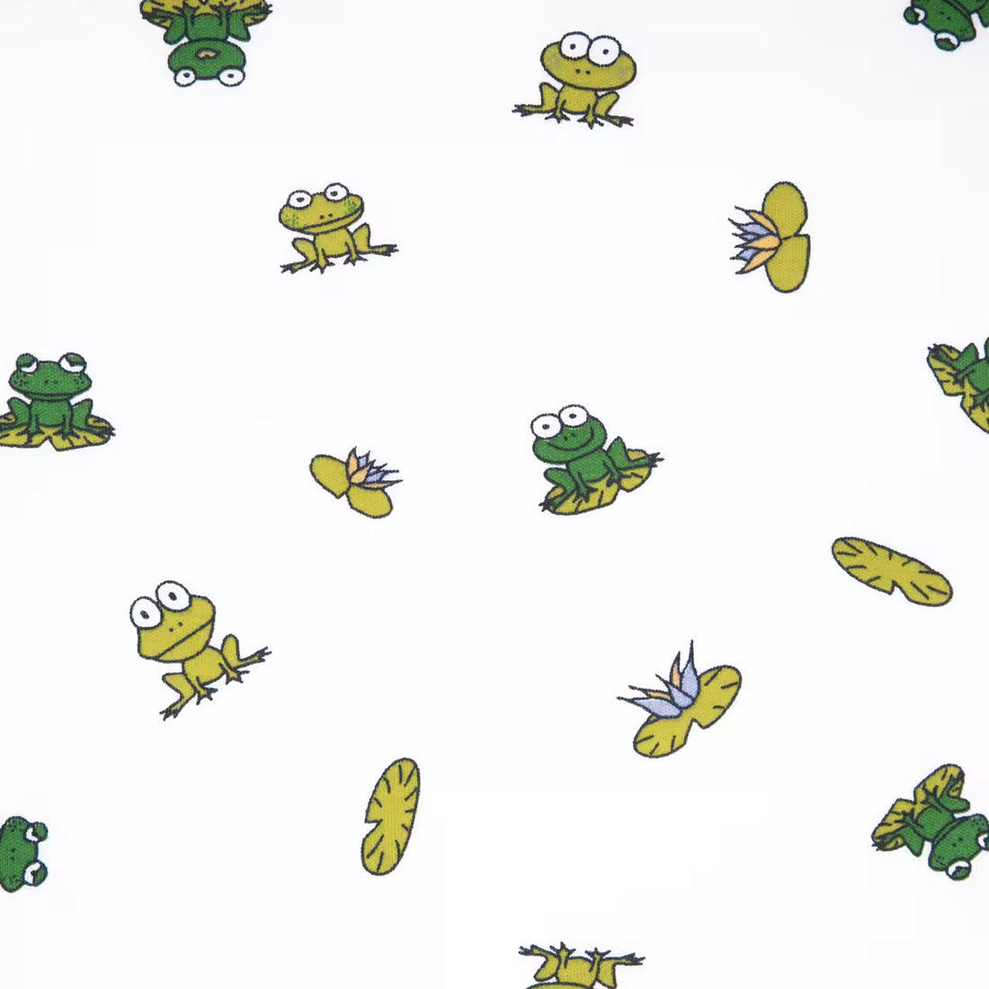 Obliečky JERSEY žabky biela zelená