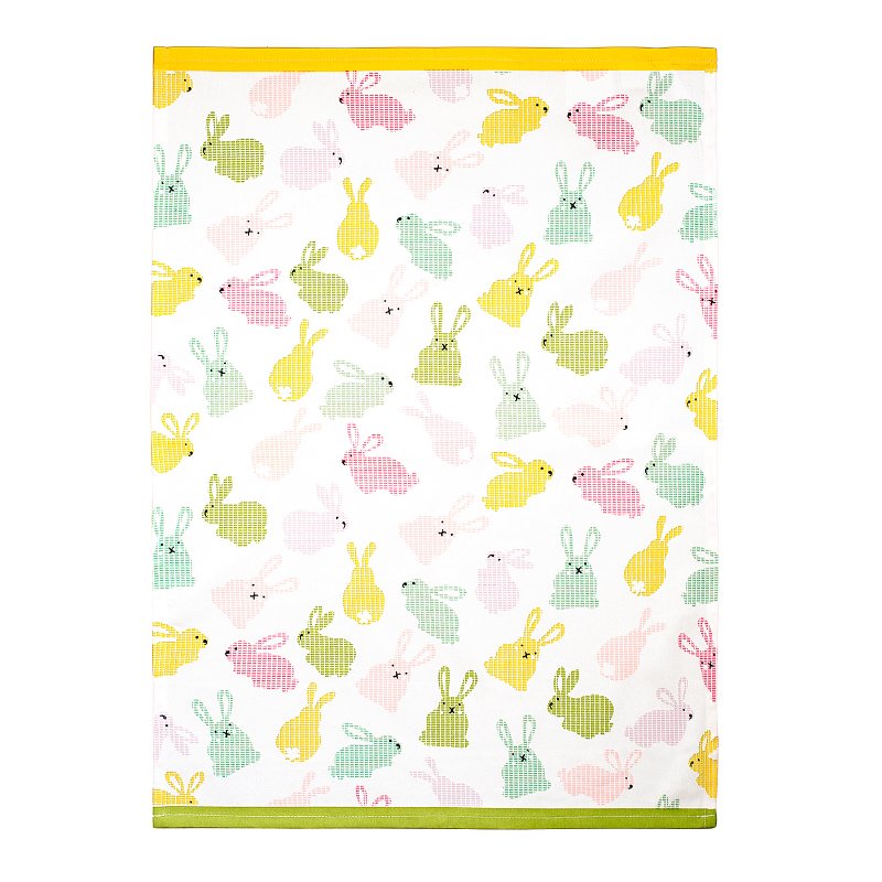 Utierka DEKORO zajačiky biela pastelová