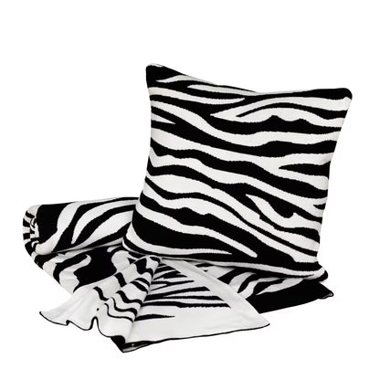 Deka pletená DESIGN zebra