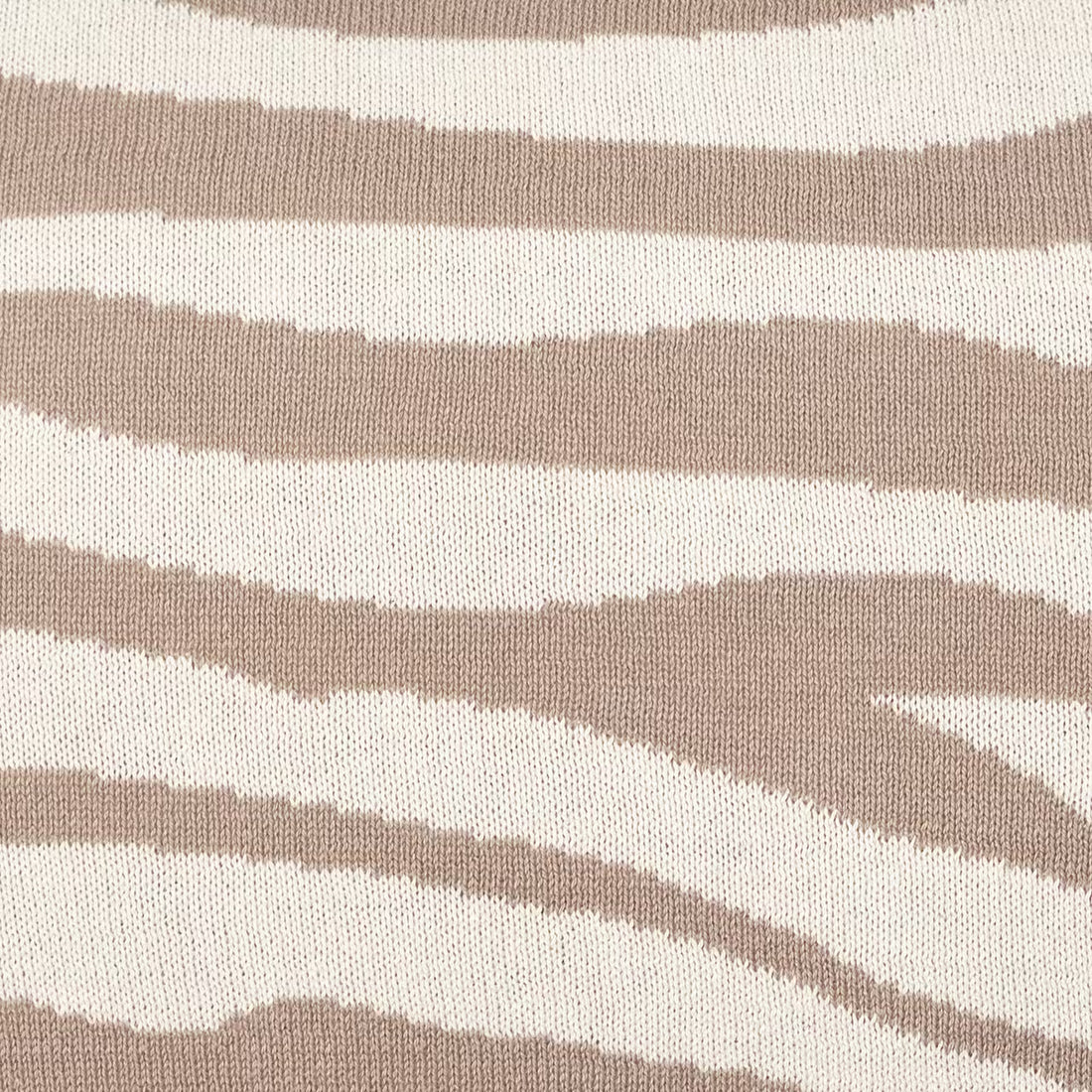 Dekoračný návlek pletený DESIGN zebra smotanová béžová