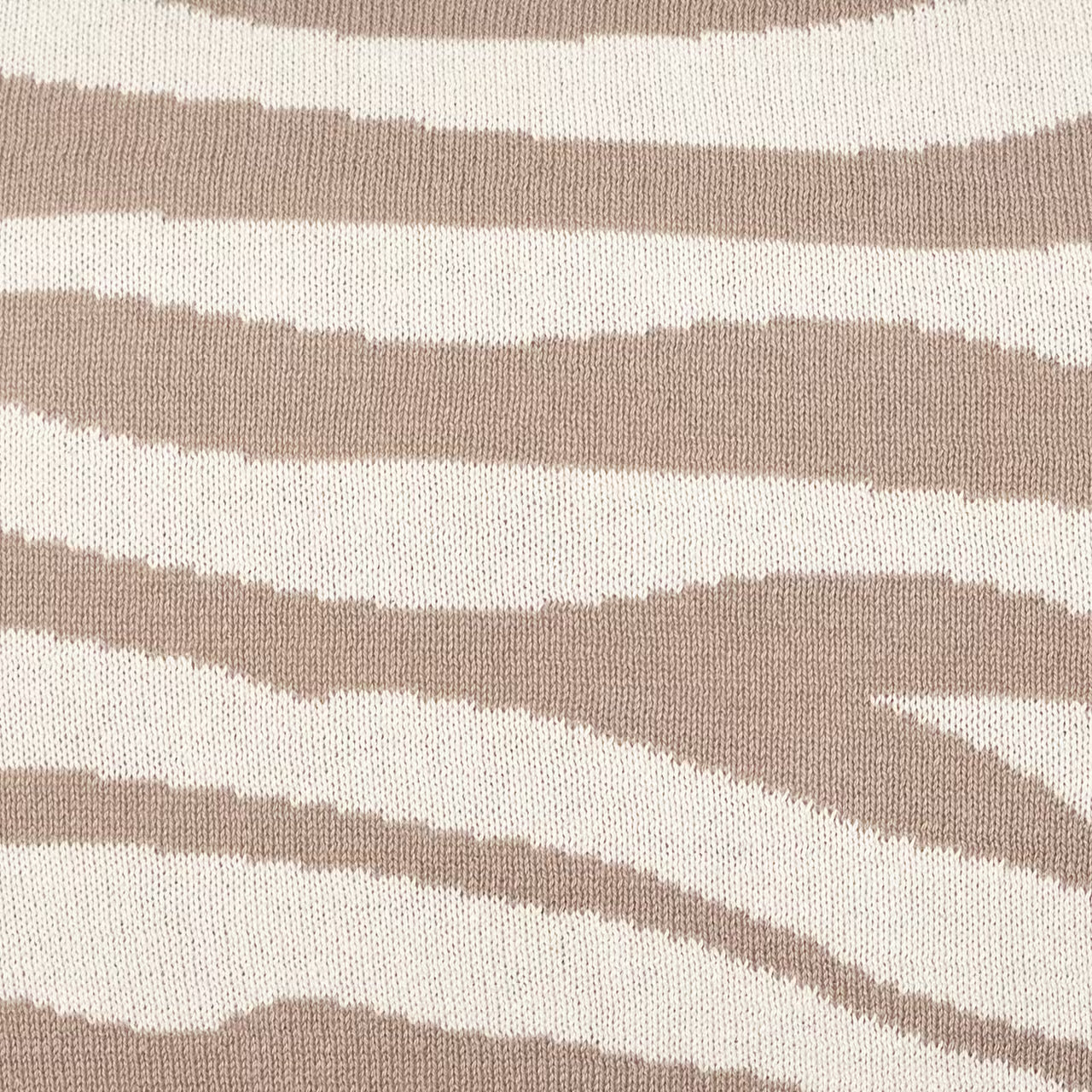 Dekoračný návlek pletený DESIGN zebra smotanová béžová