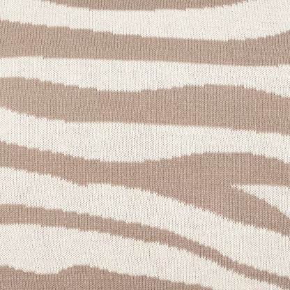 Dekoračný návlek pletený DESIGN zebra smotanová béžová