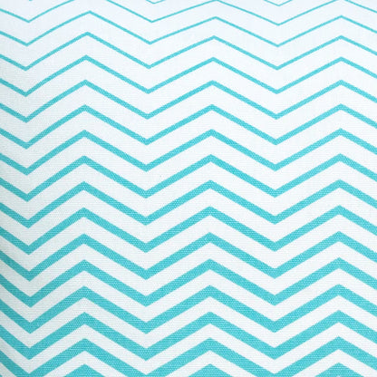 Dekoračný návlek NORD úzky cik-cak smotanová tyrkysová