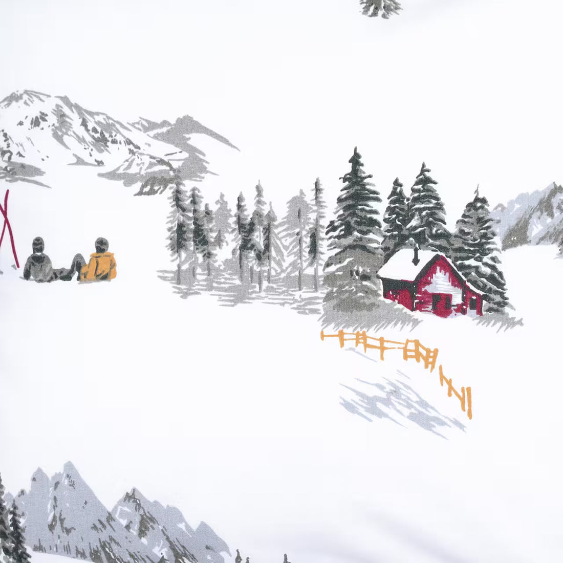 Návlek KLASIK zjazdovka biela sivá