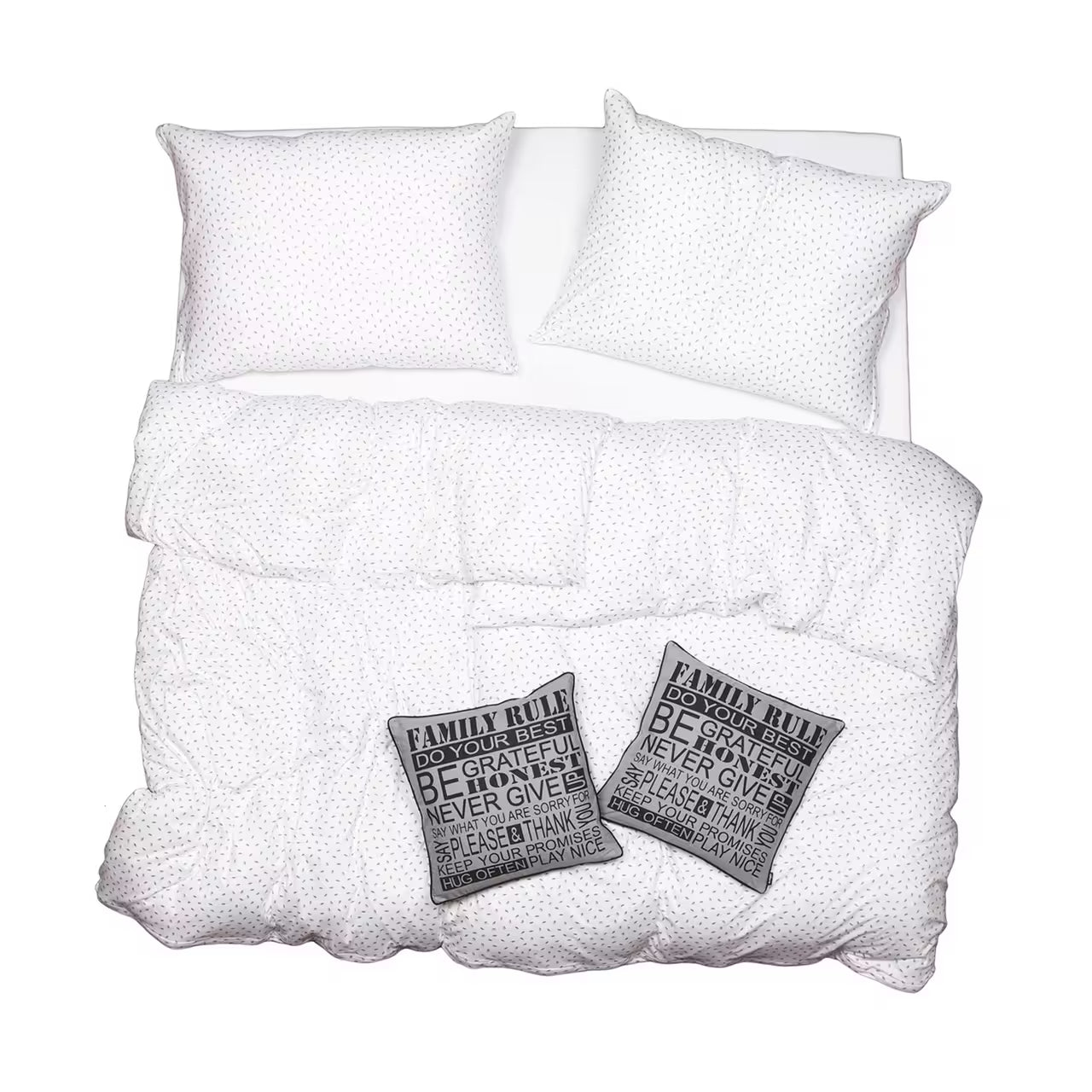 Obliečky JERSEY zrnká biela sivá