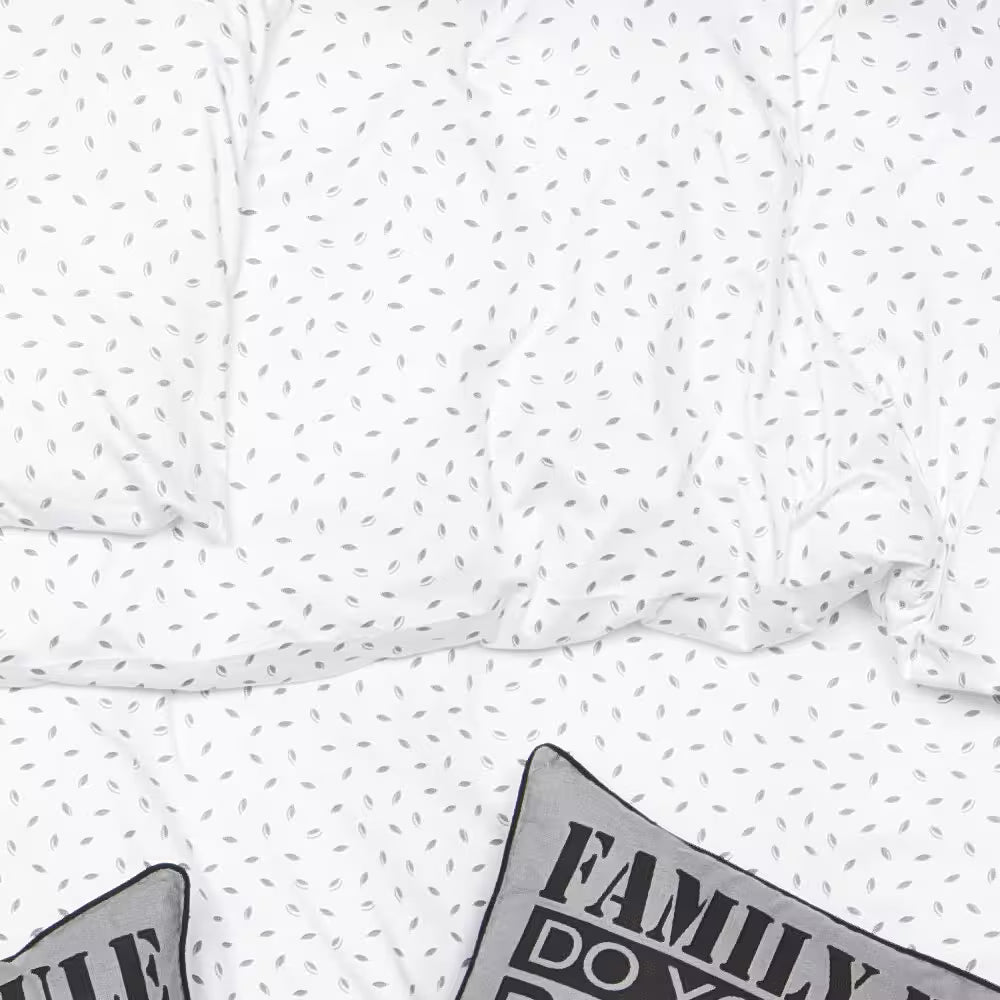 Obliečky JERSEY zrnká biela sivá