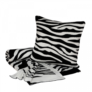Deka pletená DESIGN zebra